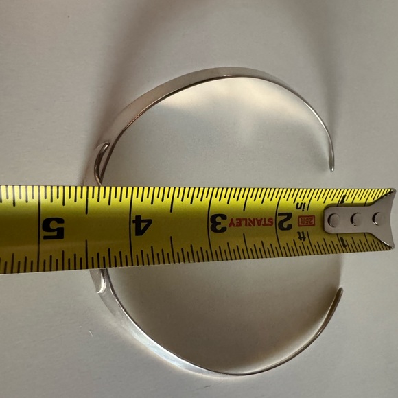 Vintage Taxco Mexico Sterling Silver Modernist Wave Collar Choker Necklace 925 - Picture 9 of 10